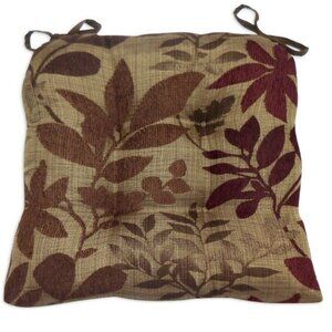 Bristol Set of Two (2) Chair Cushions Burgundy (Red) - Memory Foam